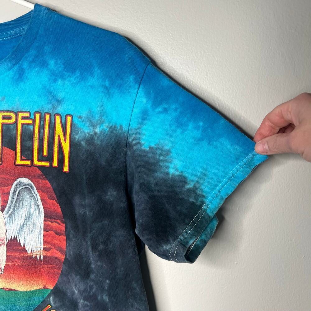 Led Zeppelin Tie Dye T-Shirt US Tour 1975 Graphic Tee Size M Boho Hippie *Flaw - Picture 5 of 10